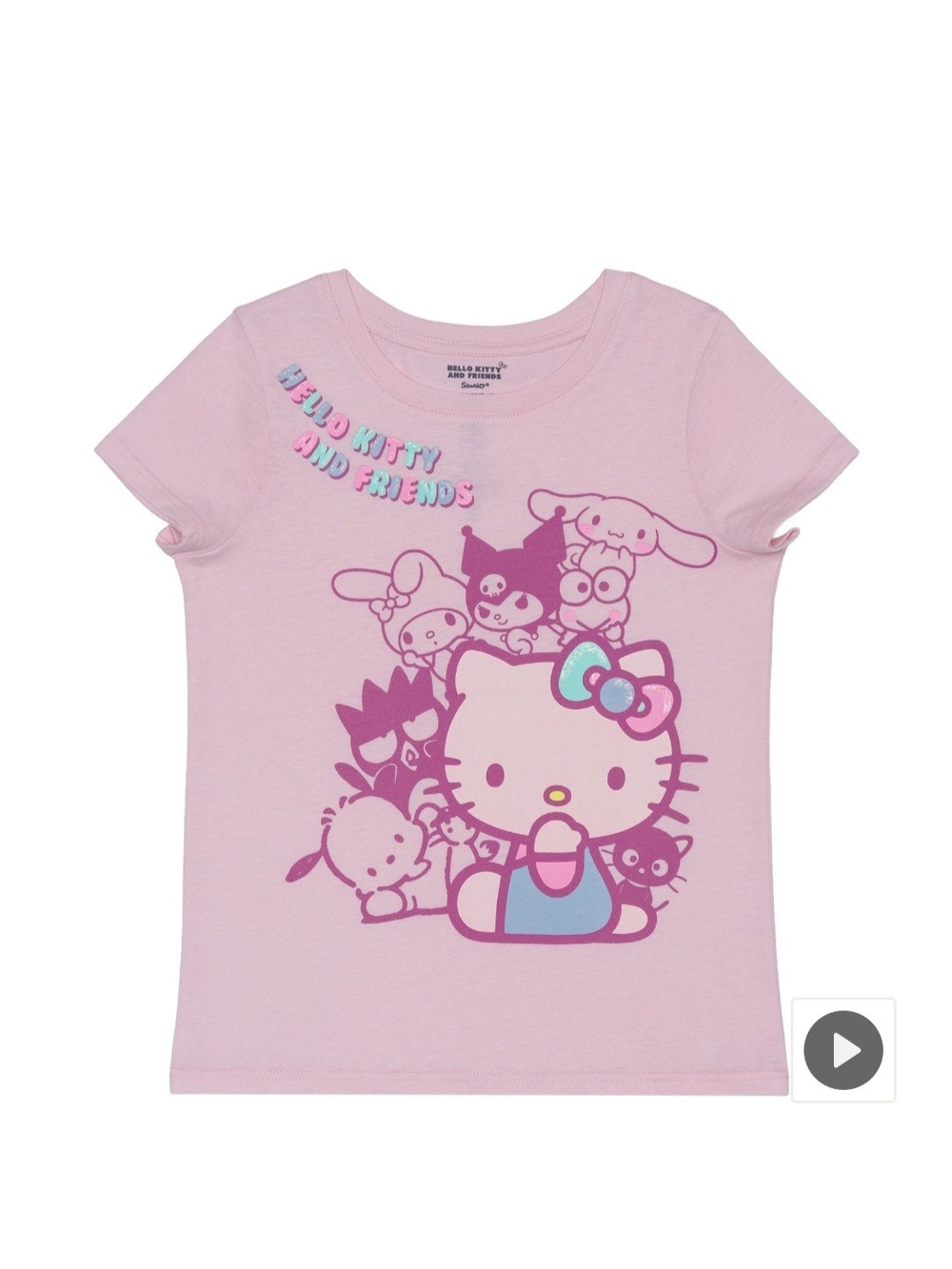 🌻 NWT Jumping Beans Hello Kitty and Friends Pink Graphic Tee Multi-Sizes 4 5 6